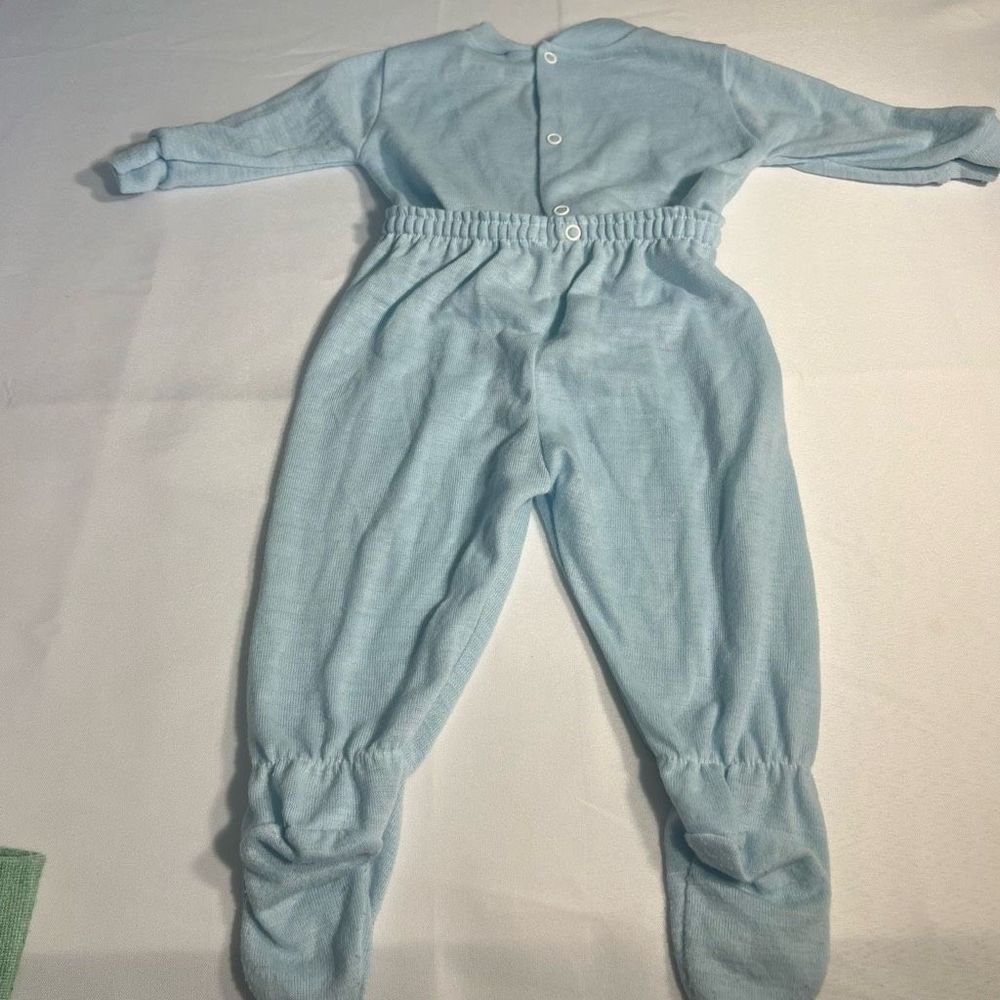 Vintage Lullaby Land 2 Piece Pajama Set Button-up Blue WbUnicorn Sz 12 Mths READ - Picture 7 of 8